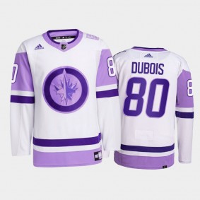 Pierre-Luc Dubois #80 Winnipeg Jets Hockey Fights Cancer White Primegreen Jersey