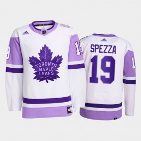 Jason Spezza #19 Toronto Maple Leafs Hockey Fights Cancer White Primegreen Jersey